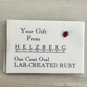 One carat Ruby lab created loose stone